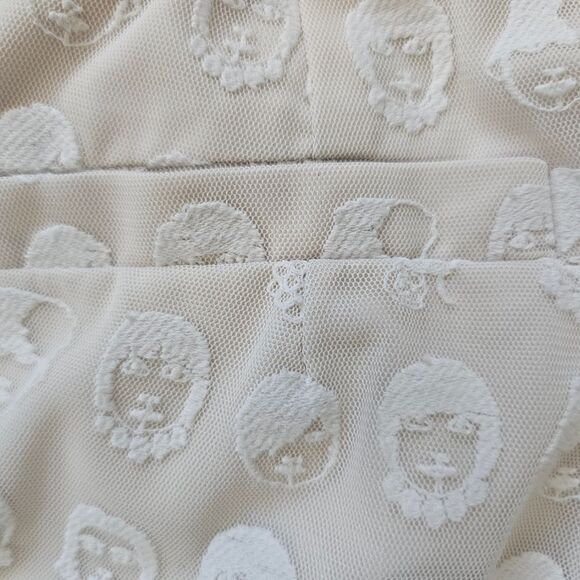 Jill by Jill Stuart White Textured Lace Romper Sz S Elegant Feminine Resortwear - Picture 7 of 16